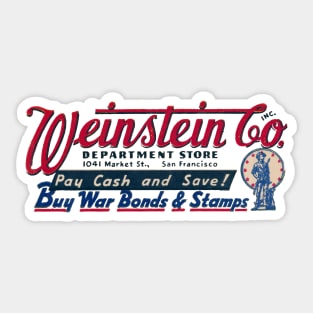 WWII Weinstein Department Store Sticker